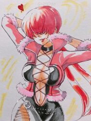 Rule 34 | absurdres, breasts, cleavage, highres, large breasts, red hair, shermie (kof), snk, the king of fighters