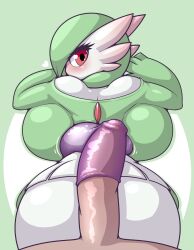 Rule 34 | 1boy, 1girl, ass, back, backboob, blush, breasts, buttjob, cleavage, colored skin, condom, condom on penis, creatures (company), dress, erection, excessive cum, eyelashes, from behind, furry, game freak, gardevoir, gen 3 pokemon, green background, green hair, green skin, heart, hetero, highres, huge ass, huge breasts, huge penis, interspecies, large penis, limebreaker, looking at viewer, looking back, motion lines, nintendo, penis, pokemon, pov, red eyes, short hair, thick thighs, thighs, uncensored, used condom, used condom on penis, white background, white skin, wide hips