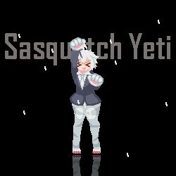 Rule 34 | 1girl, animated, black jacket, closed eyes, collared shirt, glitch, indie virtual youtuber, jacket, looping animation, lowres, medium hair, necktie, open mouth, pixel art, reflective floor, sasquatch yeti, shirt, smile, snow, solo, sotie, standing, virtual youtuber, white hair, white necktie, white shirt, wide shot, yeti (creature)