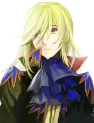 Rule 34 | 1boy, blonde hair, ascot, heterochromia, male focus, mooche, red eyes, richard (tales), solo, tales of (series), tales of graces, white background, yellow eyes