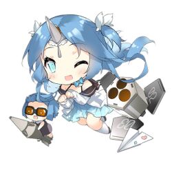 Rule 34 | + +, 2girls, :d, black footwear, blue bow, blue bowtie, blue dress, blue eyes, blue hair, blush, blush stickers, bow, bowtie, brown dress, chibi, dress, fairy (girls&#039; frontline), fang, full body, girls&#039; frontline, goggles, hair bow, halterneck, heart sticker, holding rocket, horns, long hair, looking at viewer, multiple girls, multishot rocket launcher, off-shoulder dress, off shoulder, official art, one eye closed, one side up, open mouth, orange-tinted eyewear, paper airplane, paw pose, rocket fairy (girls&#039; frontline), rocket launcher, saru, simple background, single horn, sleeves past wrists, slit pupils, smile, socks, third-party source, tinted eyewear, transparent background, weapon, white bow, white socks