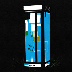 Rule 34 | grass, highres, iida kento, marker, night, no humans, original, outdoors, phone, phone booth