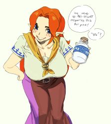 Rule 34 | 1girl, absurdres, breasts, highres, large breasts, long hair, malon, milk, nintendo, the legend of zelda, the legend of zelda: ocarina of time, whoopsatro