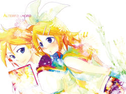 Rule 34 | 1boy, 1girl, bad id, bad pixiv id, blonde hair, blue eyes, brother and sister, kagamine len, kagamine rin, sailor collar, shinigami a, siblings, twins, vocaloid