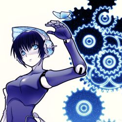 Rule 34 | atlus, blue theme, bug, butterfly, doll joints, gears, imawano lem, insect, joints, metis (persona), persona, persona 3, solo