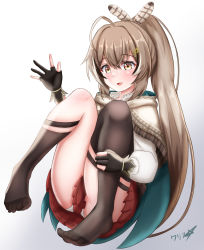 Rule 34 | 1girl, absurdres, blush, boppin, brown capelet, brown cloak, brown eyes, brown hair, capelet, cloak, cowlick, feather hair ornament, feathers, feet, hair ornament, hieroglyphics, highres, holocouncil, hololive, hololive english, legs up, nanashi mumei, no shoes, panties, pantyshot, runes, thigh strap, toes, underwear, virtual youtuber, white panties