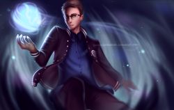 Rule 34 | 1boy, ahri (league of legends), ahri (league of legends) (cosplay), bjergsen (gamer), cosplay, dotswap, glasses, jacket, league of legends, male focus, orb, pants, real life, syndra, syndra (cosplay), team solomid