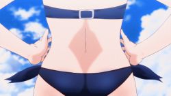 Rule 34 | 10s, 1girl, ameno sagiri (yuragisou no yuuna-san), animated, animated gif, ass, bikini, blue bikini, butt crack, female focus, solo, swimsuit, yuragisou no yuuna-san