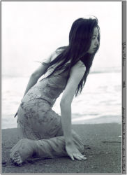 Rule 34 | beach, dress, monochrome, nakama yuki, photo (medium), tagme
