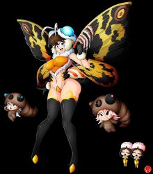Rule 34 | 5girls, baby, blue eyes, blue hair, brown eyes, brown hair, bug, caterpillar, cosplay, family, godzilla (series), humanization, bug, kaijuu, monster, monster girl, mother and child, mothra, multiple girls, parent and child, pink hair, red eyes, revealing clothes, shobijin, siblings, silkworm, sisters, toho, twins, witchking00, worm