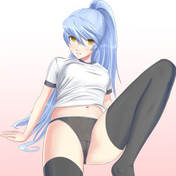 Rule 34 | 1girl, atlus, highres, labrys (persona), long hair, megami tensei, panties, persona, persona 4, persona 4: the ultimate in mayonaka arena, shin megami tensei, solo, underwear, yellow eyes