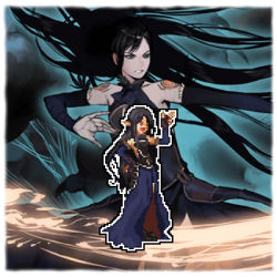 Rule 34 | 1girl, benya, black hair, castlevania (series), castlevania: order of ecclesia, cosplay, dungeon and fighter, female focus, laughing, long hair, lowres, mage (dungeon and fighter), multiple views, one eye closed, parody, pixel art, projected inset, shanoa, wink