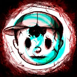 Rule 34 | 1boy, baseball cap, black eyes, giygas, hat, koishit (artist), looking at viewer, mother (game), mother 2, ness (mother 2), veins