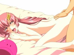Rule 34 | bed, bed sheet, blanket, blue eyes, doggystyle, drooling, gundam, gundam seed, gundam seed destiny, happy sex, happy tears, haro, kira yamato, lacus clyne, open mouth, pink bed, pink hair, pink pillow, pov, robot, saliva, sex, sex from behind, tears, teeth