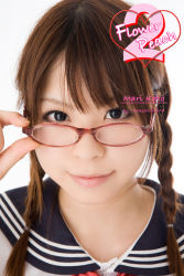 Rule 34 | braid, cosplay, flower peach 2, glasses, katou mari, photo (medium), sailor, school uniform, serafuku, twin braids
