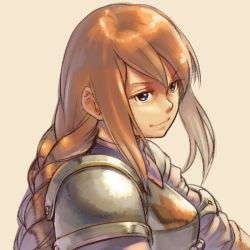 Rule 34 | 1girl, agrias oaks, armor, bad id, bad pixiv id, blonde hair, blue eyes, braid, braided ponytail, breastplate, closed mouth, commentary request, final fantasy, final fantasy tactics, gloves, long hair, momigara (mmgrkmnk), single braid, solo
