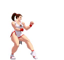 Rule 34 | 1girl, animated, animated gif, ass, brown eyes, brown hair, data east, female focus, fighter&#039;s history, fighter&#039;s history dynamite, game sprite, high kick, kicking, liu yungmie, panties, pantyshot, pixel art, ponytail, snk, solo, thick thighs, thighs, underwear, upskirt, wide hips