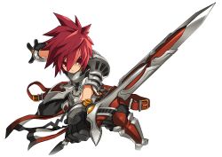Rule 34 | 1boy, absurdres, armor, black gloves, black pants, boots, closed mouth, cropped legs, elsword, elsword (character), fighting stance, gloves, hair between eyes, highres, holding, holding sword, holding weapon, knee boots, lord knight (elsword), male focus, armored boots, official art, pants, pauldrons, red eyes, red hair, ress, serious, shoulder armor, solo, spiked hair, surcoat, sword, transparent background, weapon