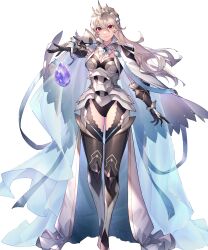 Rule 34 | 1girl, armor, black leotard, breasts, cape, capelet, cleavage, closed mouth, corrin (female) (fire emblem), corrin (female) (silent bloodline) (fire emblem), corrin (fire emblem), detached collar, essual (layer world), fire emblem, fire emblem fates, fire emblem heroes, floating, floating object, full body, gauntlets, hair ornament, hand up, head tilt, highres, jewelry, leotard, long hair, looking at viewer, medium breasts, nintendo, non-web source, official art, overskirt, red eyes, see-through, shoulder armor, smile, toeless legwear, toes, transparent background, white hair
