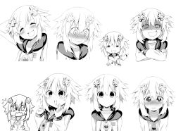 Rule 34 | 1girl, blush, choujigen game neptune, closed mouth, commentary request, crying, crying with eyes open, d-pad, d-pad hair ornament, embarrassed, greyscale, hair between eyes, hair ornament, highres, hood, hooded jacket, jacket, kurozero, looking at viewer, medium hair, monochrome, multiple views, neptune (neptunia), neptune (series), open mouth, smile, surprised, tears, upper body