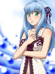 Rule 34 | 00s, 1girl, angelique, angelique (neo angelique), angelique (series), awa, blue hair, green eyes, lowres, neo angelique abyss, solo