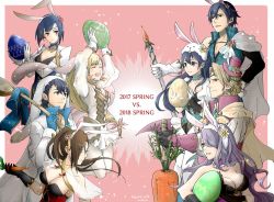 Rule 34 | alfonse (fire emblem), animal ears, blonde hair, blue eyes, blue hair, blush, braid, breasts, brother and sister, brown eyes, brown hair, camilla (fire emblem), camilla (spring) (fire emblem), cape, catria (fire emblem), chrom (fire emblem), chrom (spring) (fire emblem), circlet, cleavage, egg, elbow gloves, father and daughter, fingerless gloves, fire emblem, fire emblem: mystery of the emblem, fire emblem awakening, fire emblem fates, fire emblem heroes, gloves, green eyes, hair over one eye, headband, kagero (fire emblem), kagero (spring) (fire emblem), large breasts, lips, long hair, lucina (fire emblem), lucina (spring) (fire emblem), medium breasts, multicolored hair, multiple girls, ninja, nintendo, official alternate costume, open mouth, pantyhose, pegasus knight uniform (fire emblem), polearm, ponytail, purple eyes, purple hair, rabbit ears, red eyes, robaco, scarf, sharena (fire emblem), short hair, siblings, simple background, small breasts, smile, thighhighs, tiara, very long hair, wavy hair, weapon, white background, xander (fire emblem), xander (spring) (fire emblem)