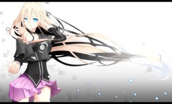Rule 34 | 1girl, absurdres, bare shoulders, blonde hair, blue eyes, braid, highres, ia (vocaloid), koyaya, letterboxed, long hair, looking at viewer, off shoulder, skirt, smile, solo, twin braids, very long hair, vocaloid, wind