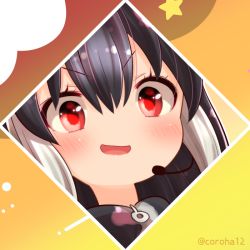 Rule 34 | 1girl, african penguin (kemono friends), animal costume, coroha, kemono friends, kemono friends v project, looking at viewer, microphone, orange background, simple background, smile, solo, virtual youtuber