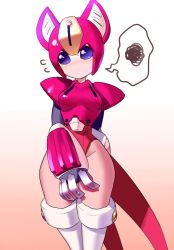 Rule 34 | 1girl, animal ears, breasts, cat ears, looking at viewer, medarot, peppercat, protected link, robot, simple background, solo, ukimukai, white background