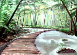 Rule 34 | forest, nature, no humans, scenery, still life, stream, tsubasa (abchipika), water
