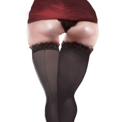 Rule 34 | 1girl, ada wong, ass, ass focus, black panties, black thighhighs, close-up, dress, from behind, highres, lace, lace panties, legs, lokyscar, lower body, panties, red dress, resident evil, resident evil 2, resident evil 2 (remake), simple background, skindentation, skirt, solo, thighhighs, thighs, underwear, white background