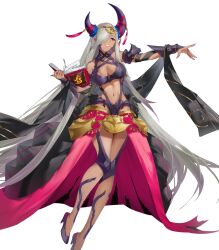 Rule 34 | 1girl, book, breasts, cleavage, dark-skinned female, dark skin, fingernails, fire emblem, fire emblem engage, fire emblem heroes, full body, hair over one eye, hand up, high heels, highres, holding, holding book, ichibi, long hair, long skirt, medium breasts, navel, nintendo, non-web source, official art, open book, parted lips, pointy ears, purple eyes, revealing clothes, shiny skin, skirt, smile, solo, stomach, transparent background, very long hair, white hair, zephia (fire emblem)