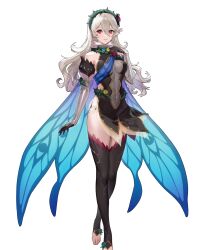 Rule 34 | 1girl, bare shoulders, breasts, cape, closed mouth, corrin (female) (fire emblem), corrin (fire emblem), covered navel, dress, ekao, elbow gloves, feet, fire emblem, fire emblem fates, fire emblem heroes, full body, gloves, gradient clothes, hair ornament, hairband, hand on own chest, hand up, highres, long hair, looking at viewer, medium breasts, nintendo, non-web source, official alternate costume, official art, panty straps, red eyes, see-through, shiny clothes, short dress, sleeveless, sleeveless dress, solo, standing, thighhighs, thighs, thorns, toeless legwear, toes, transparent background, turtleneck, white hair