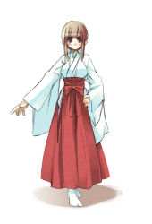 Rule 34 | 1girl, copyright request, hakama, hakama skirt, japanese clothes, jirou (chekoro), miko, red hakama, skirt, solo