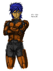 Rule 34 | armored core, blue hair, bodysuit, from software, male focus, short hair