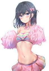 Rule 34 | 1girl, absurdres, adagaki aki, blush, highres, looking at viewer, masamune-kun no revenge, midriff, pom pom (clothes), solo, sunhyun, tearing up