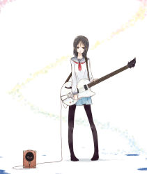 Rule 34 | guitar, highres, hrd, instrument, long hair, pantyhose, solo, thighhighs