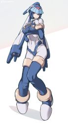 Rule 34 | closed mouth, dot mouth, fairy leviathan (mega man), highres, huanxiang huifeng, knees together feet apart, mega man (series), mega man zero (series), tagme, thighhighs