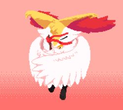 Rule 34 | 1other, animal ear fluff, animal ears, animal feet, animal hands, animated, animated gif, bell, black fur, body fur, braixen, closed eyes, creatures (company), feathered wings, floating, fox ears, full body, furry, game freak, gen 6 pokemon, gradient background, hand up, holding, holding stick, jingle bell, looping animation, multicolored fur, neck bell, nintendo, other focus, pixel art, pokemon, pokemon (creature), red background, red ribbon, ribbon, solo, stick, white fur, white wings, wind, wings, wisgarus, yellow fur