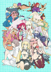 Rule 34 | 4boys, 6+girls, animal ears, animal print, antlers, artoria caster (fate), artoria caster (swimsuit) (fate), artoria caster (swimsuit) (first ascension) (fate), artoria pendragon (fate), asymmetrical clothes, bandeau, baobhan sith (fate), baobhan sith (swimsuit pretender) (fate), baobhan sith (swimsuit pretender) (first ascension) (fate), bare shoulders, barghest (fate), barghest (swimsuit archer) (fate), barghest (swimsuit archer) (first ascension) (fate), baseball cap, belly chain, bikini, bird, black bikini, black jacket, black pants, black shorts, blonde hair, blue eyes, blue hair, blue jacket, blue shorts, blue skirt, blush, bracelet, braid, breasts, camisole, cernunnos (fate), character hood, chicken, chloe von einzbern, chloe von einzbern (swimsuit avenger), chloe von einzbern (swimsuit avenger) (first ascension), circlet, cleavage, closed eyes, cnoc na riabh (fate), cnoc na riabh (swimsuit foreigner) (fate), collarbone, criss-cross halter, cropped jacket, dark-skinned female, dark skin, detached collar, detached sleeves, eyewear on head, fate/grand order, fate (series), fingerless gloves, flower, food, forked eyebrows, fox ears, fox girl, fox tail, french braid, gawain (fate), gloves, gradient hair, green eyes, grey hair, grey headwear, grey jacket, grey skirt, grin, hair flower, hair ornament, hair ribbon, halterneck, hat, hawaiian shirt, high ponytail, highres, horns, jacket, jewelry, lancelot (fate/grand order), large breasts, leggings, leopard print, long hair, long sleeves, looking at viewer, mask, medb (fate), medium breasts, melusine (fate), melusine (swimsuit ruler) (fate), melusine (swimsuit ruler) (first ascension) (fate), miniskirt, morgan le fay (fate), morgan le fay (water princess) (fate), mouth mask, multicolored hair, multiple boys, multiple girls, navel, neckerchief, necklace, oberon (fate), oberon (refreshing summer prince) (fate), one eye closed, open clothes, open jacket, open mouth, orange eyes, pants, pencil skirt, pink bikini, pink hair, pointy ears, ponytail, popsicle, puffy long sleeves, puffy sleeves, purple eyes, purple hair, purple shirt, red hair, ribbon, shirt, short sleeves, shorts, shrug (clothing), sidelocks, single pantsleg, skirt, small breasts, smile, stomach tattoo, sunglasses, suzuka gozen (fate), suzuka gozen (swimsuit rider) (fate), suzuka gozen (swimsuit rider) (second ascension) (fate), swimsuit, tail, tan, tattoo, tied shirt, tongue, tongue out, tristan (fate), twin braids, twintails, very long hair, wada arco, white bikini, white camisole, white hair, white headwear, white jacket, white shorts, yellow eyes, yellow gloves, yellow shirt