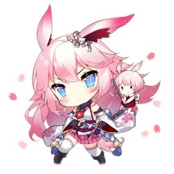 Rule 34 | 2girls, animal ear fluff, animal ears, artist request, bare shoulders, benghuai xueyuan, black bridal gauntlets, black footwear, blue eyes, blush, blush stickers, boots, bridal gauntlets, cherry blossoms, chibi, closed mouth, detached sleeves, dress, fairy (girls&#039; frontline), falling petals, floral print, fox ears, full body, girls&#039; frontline, hair between eyes, holding, holding sword, holding weapon, honkai (series), japanese clothes, katana, knee boots, long hair, looking at viewer, miko, multiple girls, official art, petals, pink hair, pink skirt, pleated skirt, red dress, ribbon-trimmed thighhighs, ribbon trim, rope, sheath, sheathed, shimenawa, shirt, short hair, simple background, skirt, sleeveless, sleeveless shirt, smile, standing, sword, thighhighs, third-party source, transparent background, v-shaped eyebrows, v-shaped eyes, weapon, white shirt, white sleeves, white thighhighs, wide sleeves, wooden sword, yae sakura, | |