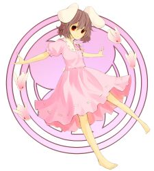 Rule 34 | 1girl, animal ears, bad id, bad pixiv id, barefoot, rabbit, rabbit ears, circle, female focus, inaba tewi, jewelry, kazeharu, outstretched arms, pendant, smile, solo, spread arms, touhou