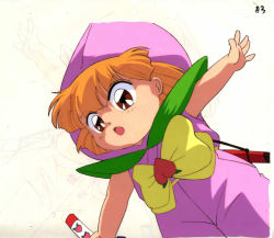 Rule 34 | 1990s (style), akazukin chacha, hood, jumping, open mouth, orin (artist), tagme