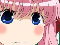 Rule 34 | 00s, blue eyes, face, gununu (meme), haramura nodoka, meme, pink hair, saki (manga), solo