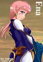 Rule 34 | 1girl, blue eyes, character name, copyright name, ena (fire emblem), eyelashes, female focus, fire emblem, hissaa (starlight express), nintendo, pink hair, solo, tagme