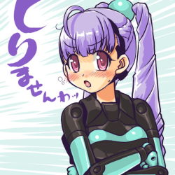 Rule 34 | 10s, ahoge, bad id, bad pixiv id, blush, busou shinki, crossed arms, dd (ijigendd), doll joints, drill hair, joints, open mouth, pink eyes, purple hair, twintails, yda