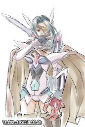 Rule 34 | 1girl, armor, bad id, bad twitter id, breasts, cosplay, kanon (wild arms 2), link (aa30), long hair, maria cadenzavna eve, maria cadenzavna eve (cosplay), senki zesshou symphogear, solo, wild arms, wild arms 2