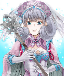 Rule 34 | 1girl, absurdres, blue eyes, breasts, cape, gloves, hallu, head wings, highres, melia antiqua, nintendo, silver hair, smile, solo, twintails, wings, xenoblade chronicles (series), xenoblade chronicles 1