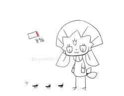 Rule 34 | 1girl, :3, animal ears, ant, arms at sides, artist name, battery indicator, bug, closed mouth, creatures (company), female focus, flat chest, forehead jewel, furry, furry female, game freak, gen 4 pokemon, greyscale, half-closed eyes, happy, insect, jitome, looking down, monochrome, motion lines, multiple tails, nintendo, pokemon, pokemon (creature), shira (sirairo116), signature, simple background, sketch, slit pupils, smile, solo, spot color, stick figure, tail, twitter username, two tails, weavile, white background