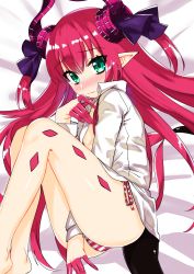 Rule 34 | 10s, 1girl, 4410 (kanimiso), absurdres, asymmetrical horns, blue eyes, blush, curled horns, dragon girl, dragon horns, dragon tail, elizabeth bathory (fate), elizabeth bathory (fate/extra ccc), fate/extra, fate/extra ccc, fate/grand order, fate (series), highres, horns, long hair, looking at viewer, pink hair, pointy ears, solo, tail, uneven horns